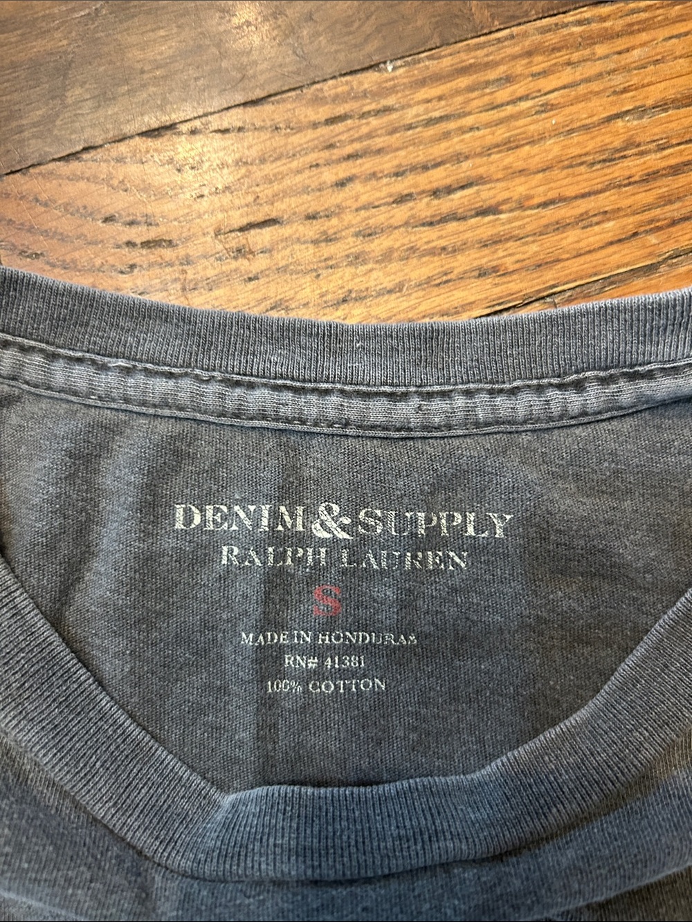 Denim&Supply Ralph Lauren Charcoal Short-Sleeve Tee with Yellow Graphic - Picture 6 of 7